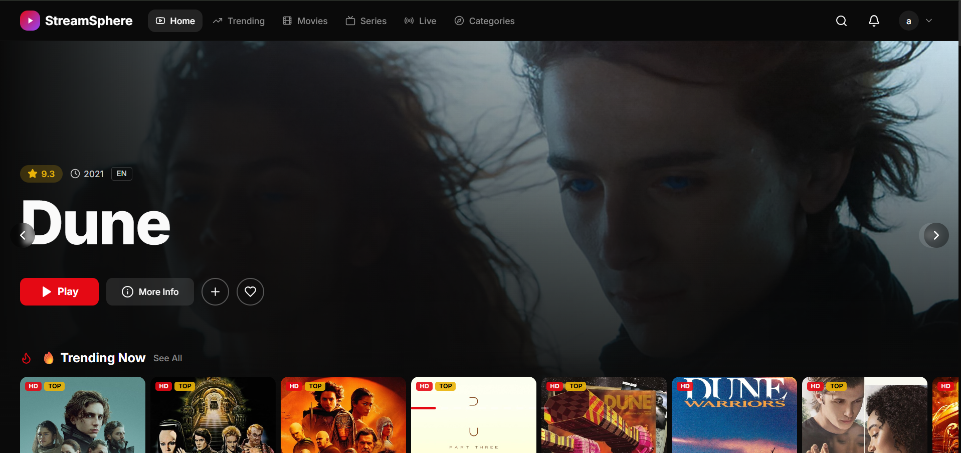 StreamSphere – Video Streaming Platform